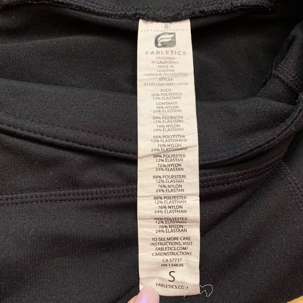 Fabletics Black Leggings Size Small Black - Picture 9 of 10